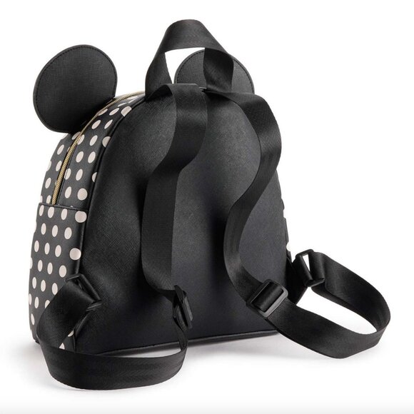 Disney Minnie Mouse Polka Dot Print Mini Backpack with Pink Bow - Picture 2 of 7